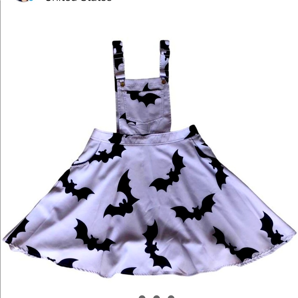 SHEIN Purple Plus Halloween Bating Suspender Skirtall Overall Dress 3XL